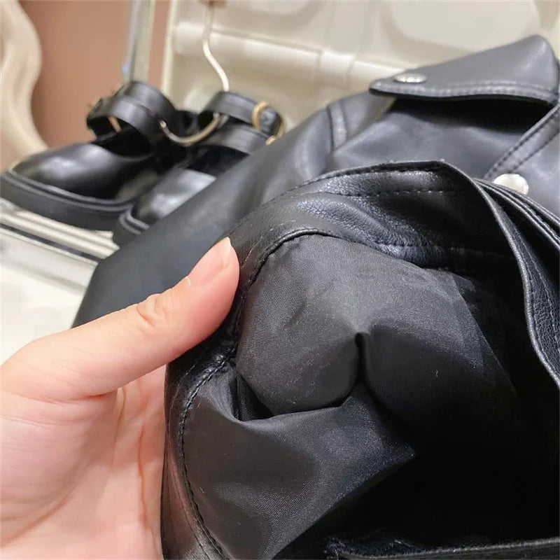 Boys Handsome Leather Jackets Kids 2-8 Years New Classics Spring Autumn Coats Baby Children Pu Outerwear Kids Zipper Fly Clothes