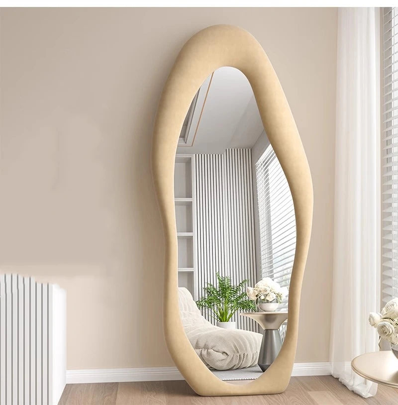 Oval Bed Room Mirrors Full Body Standing Nordic Design Luxury Mirrors Full Body Living Room Espejos Decorativos Room Decoration