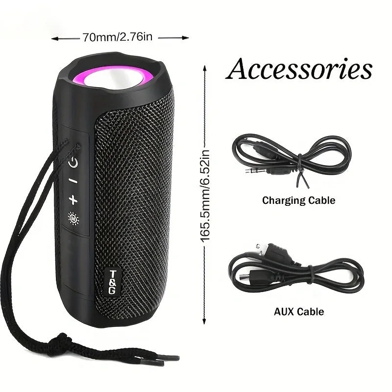 TG227 Waterpro With Lamp Outdoor Portable Upright Wireless Compatible Speaker Music Player Support USB/ TF/ FM Radio Music Party