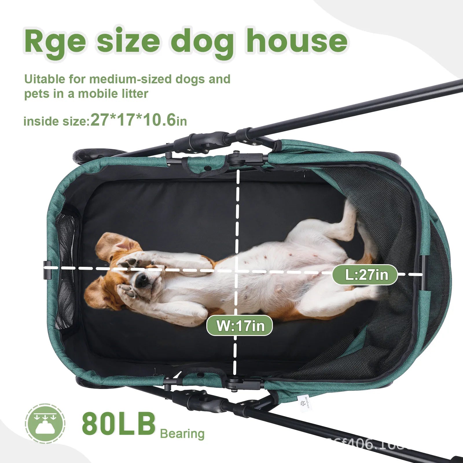 Large Pet Travel Strollers Foldable Enlarged Dog Cart Artifact Large Space for Easy Folding and Portable Travel Pet Products