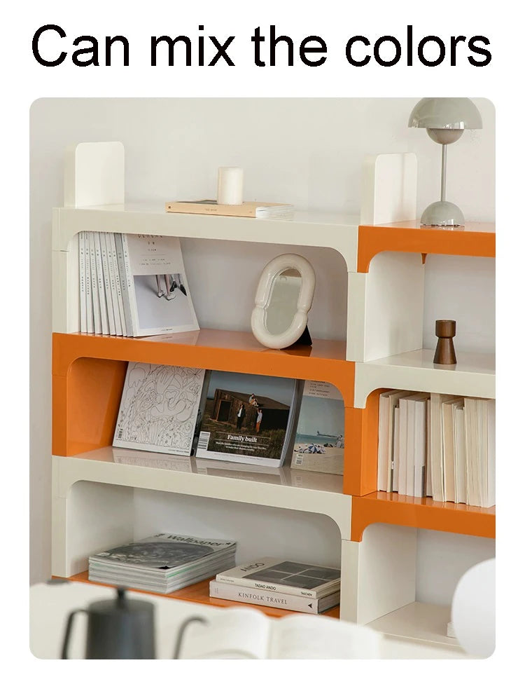 Module Modular DIY Furniture Storage Shelf Bookrack Bookshelf Bookcase Plastic ABS Customized Size Cabinet Multi-function