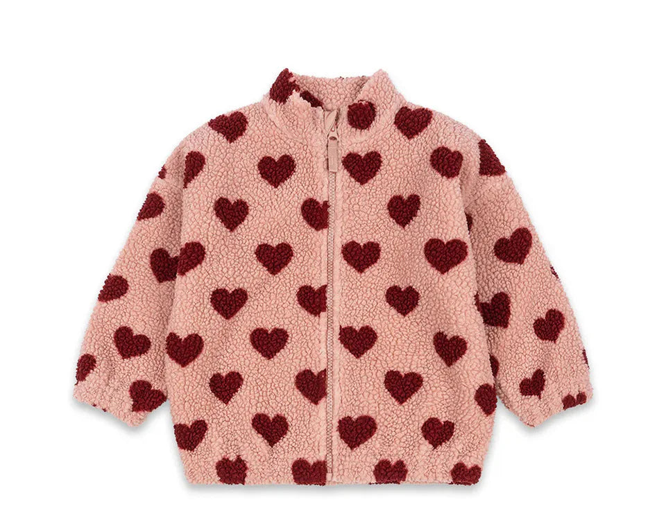 2025 KS Brand Winter Baby Girls Lambswool Jackets Kids Clothes Girls Cartoon Kitten Swan Beetle Outerwear Boys Striped Coat 1-9Y