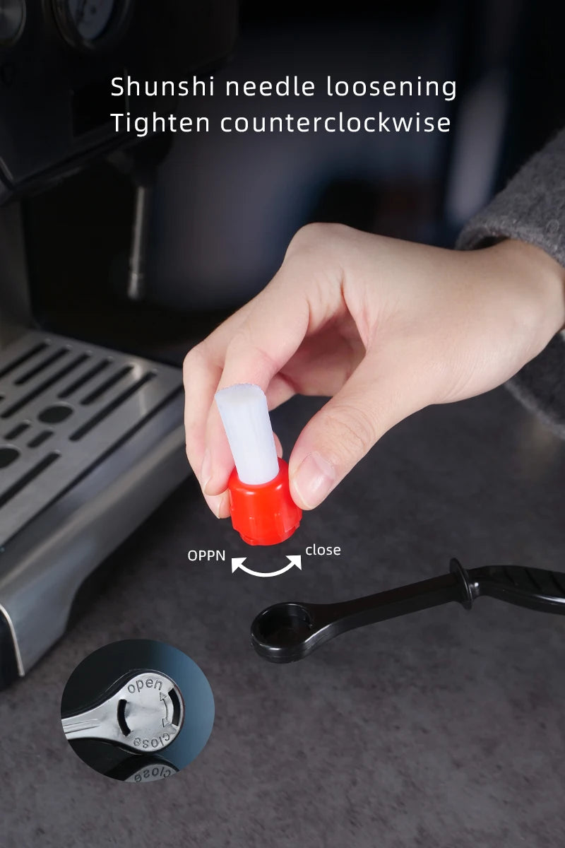 Food Grade Coffee Machine Cleaning Brush Long Handle Replaceable Cleaning Coffee Machine Cleaning Brush