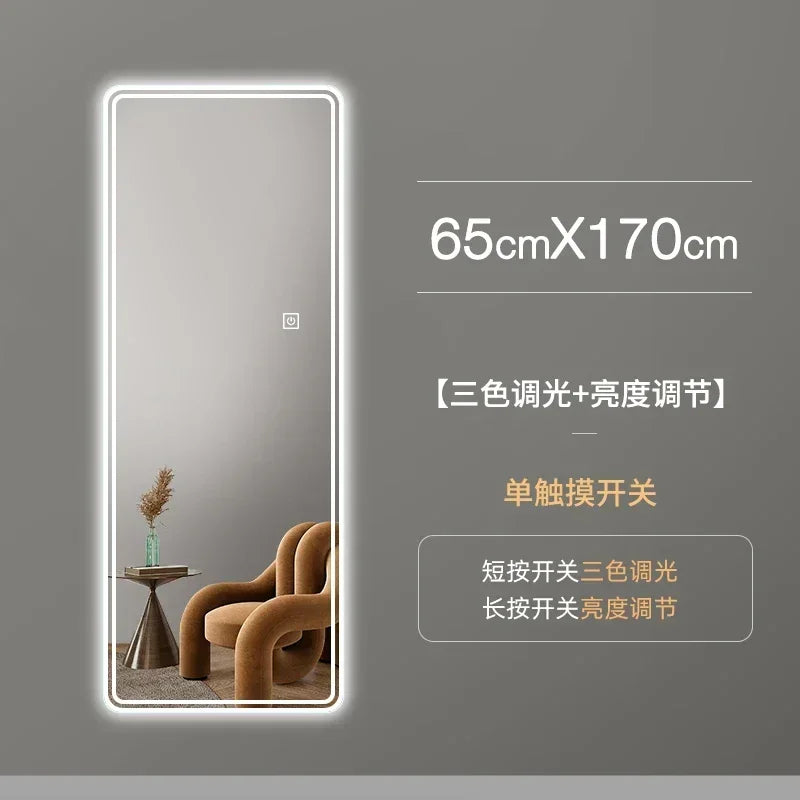 Bathroom Mirror Aestheti Full Length Hallway Large Floor Mirror Quality White Espelho Redondo Home Decorating Itemson sale