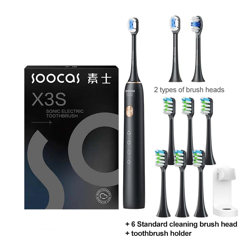 SOOCAS X3S Ultrasonic Electric Toothbrush IPX7 Waterproof Adult X3U Upgrade Smart Sonic Tooth Brush Upgraded USB Fast Chargeable