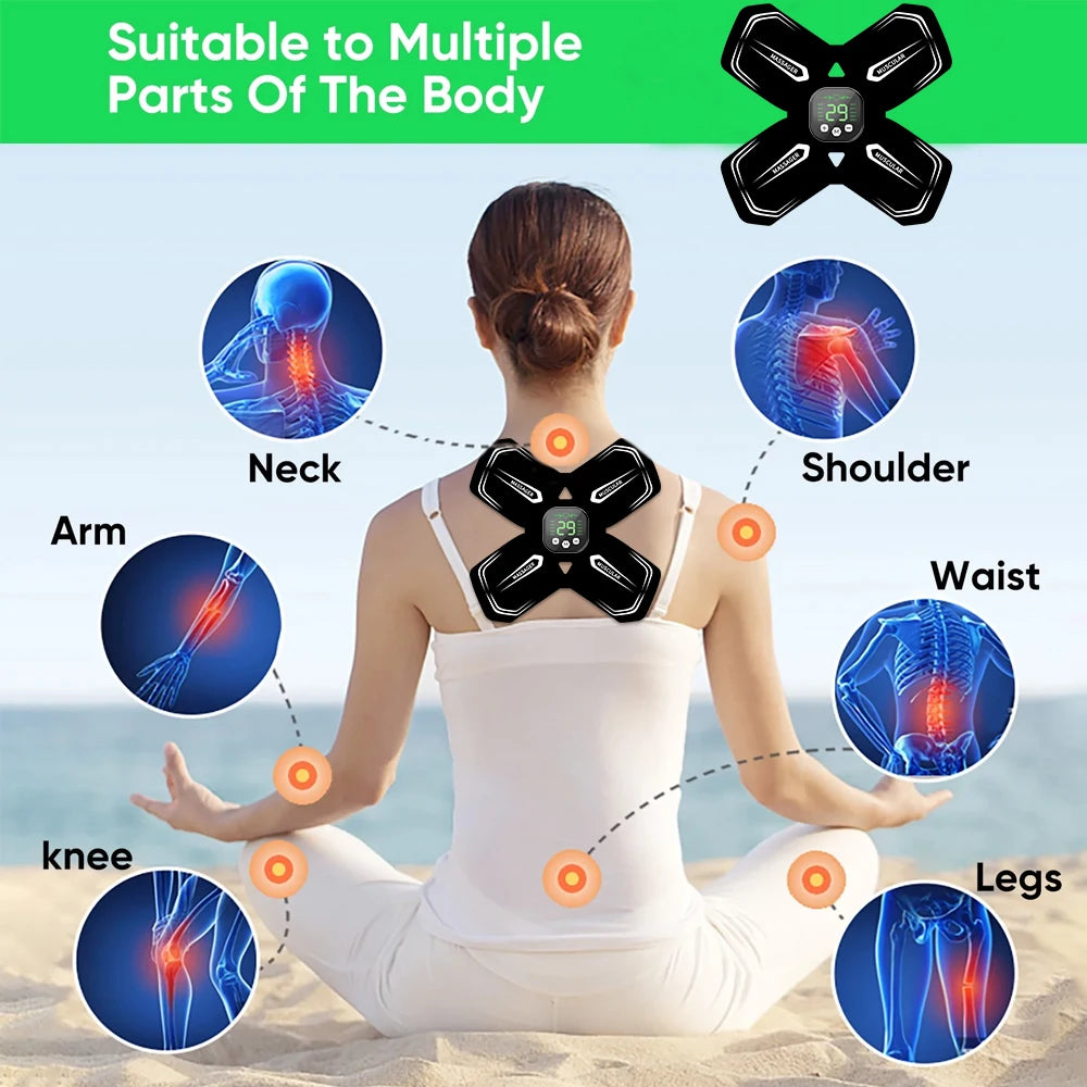 Neck Massager Body Massage EMS Electric Cervical Massage Patch Low Frequency Pulse Muscle Stimulator Pads Pain Relief Relaxation