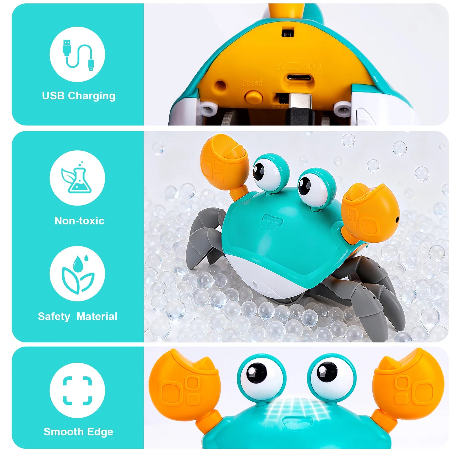 Kids Electronic Pet Toys Dancing Octopus&Duck Musical Penguin Baby Crawling Toys Toddler Interactive Toys Tummy Time Gifts