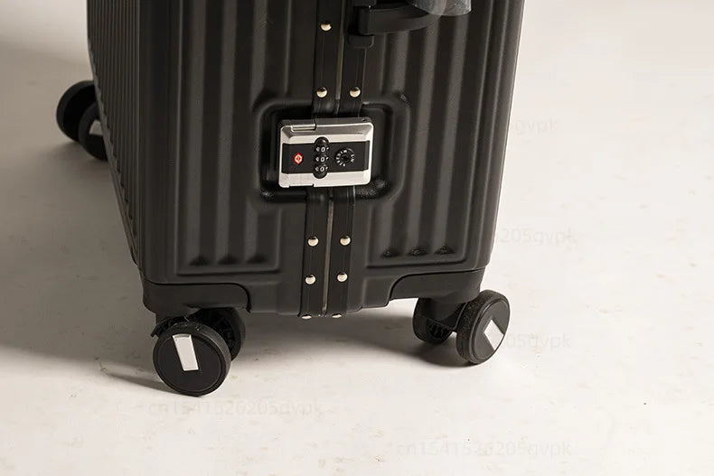 20/24 Inch Large Capacity PC Rolling Luggage Case TSA Combination Lock Business Metal Frame Travel Suitcase on Wheels Travel Bag