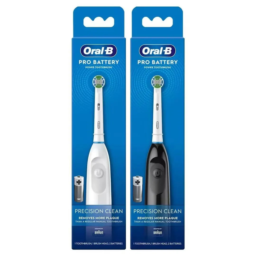 Oral B Rotation Electric Toothbrush AA Battery 7600 Rpm Cross Action Cleaning Teeth Tooth Brush with Brush Refills