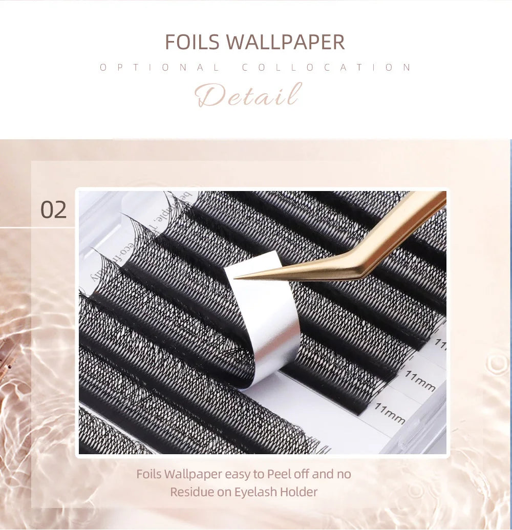 NAGARAKU Double Tips 3D W eyelashes W Shape Eyelash Extensions Blister Premade Fans