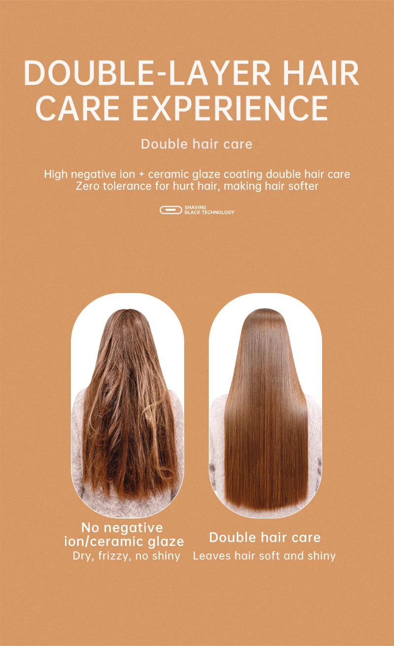 VGR Electric Hair Brushes Ceramics Curling Iron Black Dryer And Straightening Brush Hair Styling Brush 45