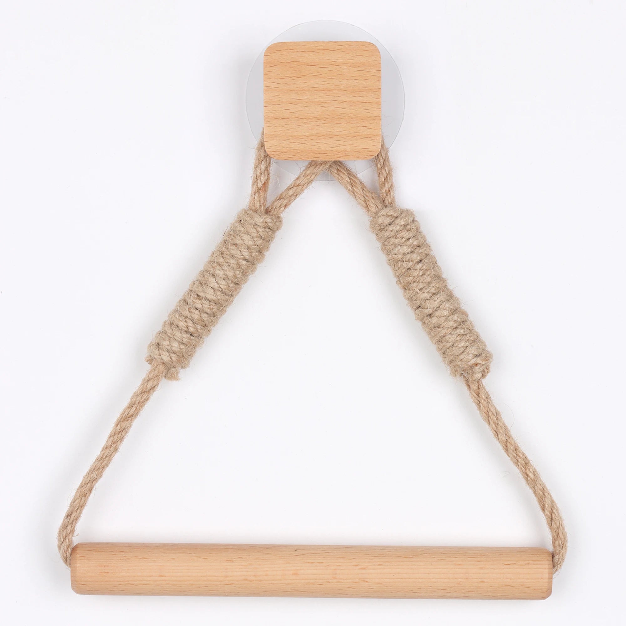 Nail-free Paper Towel Holders Rack Bathroom Towel Hook Toilet Paper Holder Towel Rack Beige Hemp Color