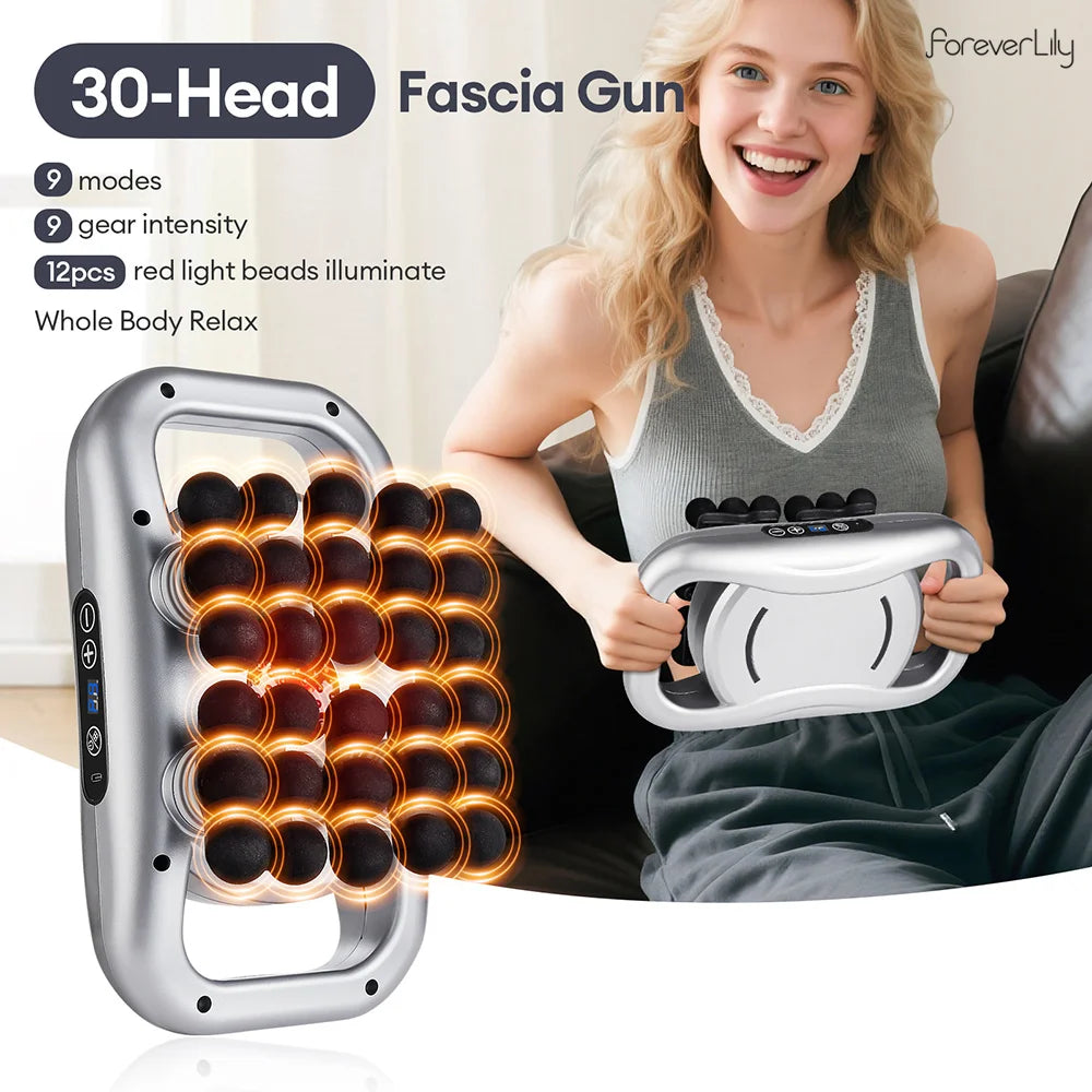 48-Heads Body Massage Gun High-Frequency Vibration Fascia Gun Back Waist Thigh Massager Neck Shoulder Massager Muscle masajeador