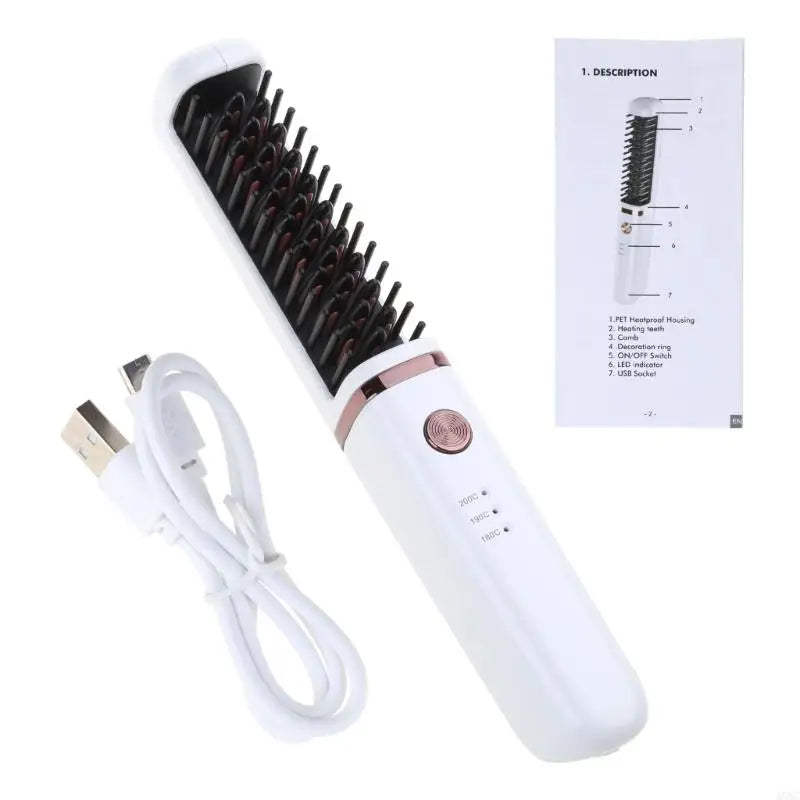 A0NC 2-in-1 Hot Air Spin Brush for Styling and Frizz Control, Negative Ionic Hair Dryer Brush, 3 Levels Temperature Control