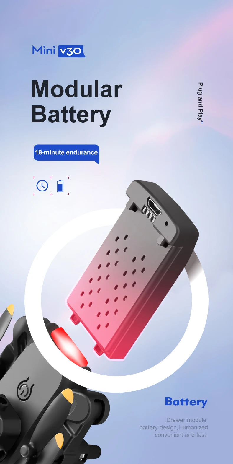 4DRC New V30 Mini Drone with Camera HD 4K 1080P FPV RC Drones Profesional Five-sided Obstacle Avoidance Helicopter Dron Toy Gift