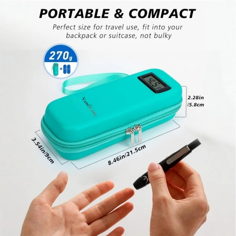 Insulin Cooler with Temperature Display - Medicine Refrigerated Bag with 2 Ice Pack for Diabetic Medication Pen Travel Daily Use