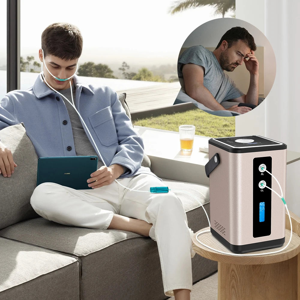 Portable Hydrogen Generator H2 Inhalation Machine 450ML Home Use Hydrogen Water Maker Hydrogen Molecule Wellness Free Backpack