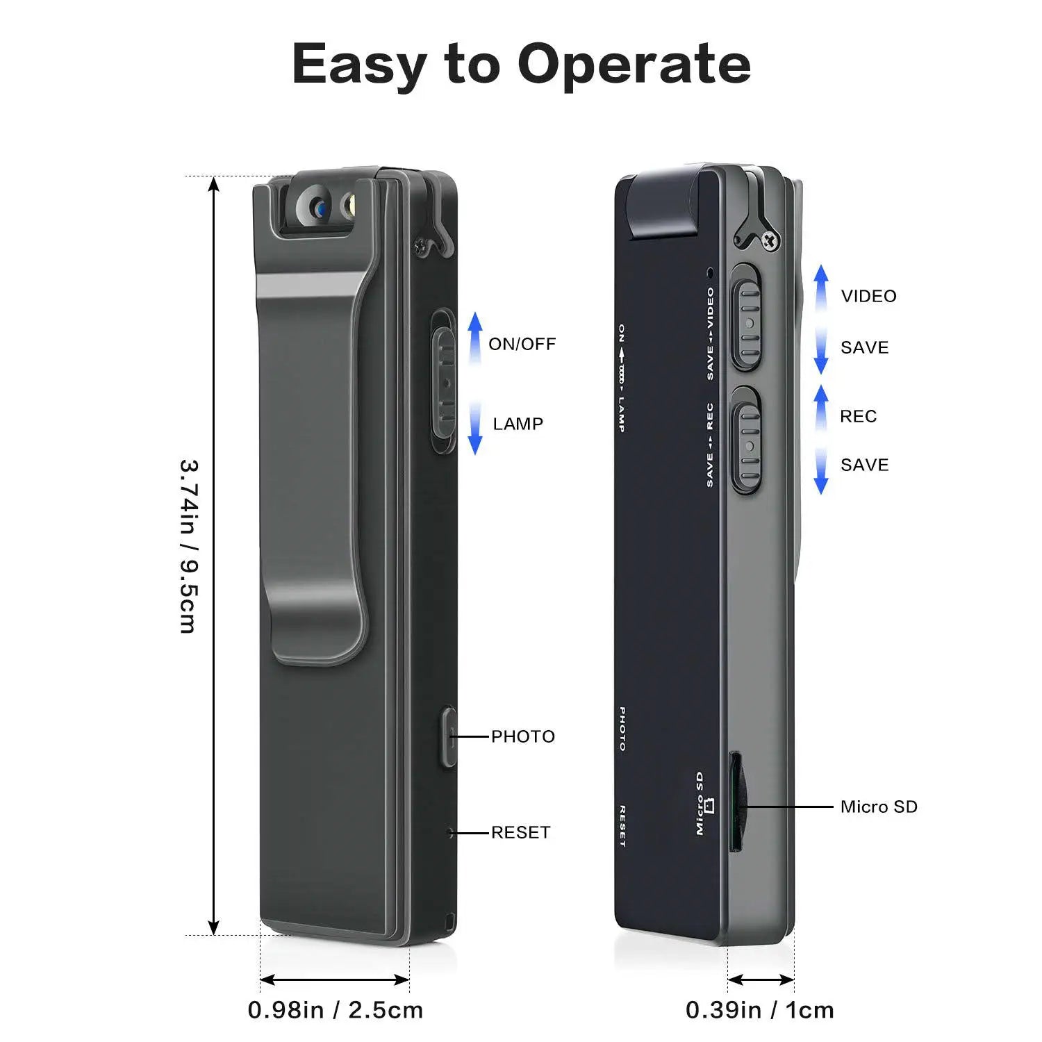 Vandlion Magnetic Digital Mini Camera HD Flashlight Micro Cam Webcam Motion Detection Snapshot Loop Recording Camcorders