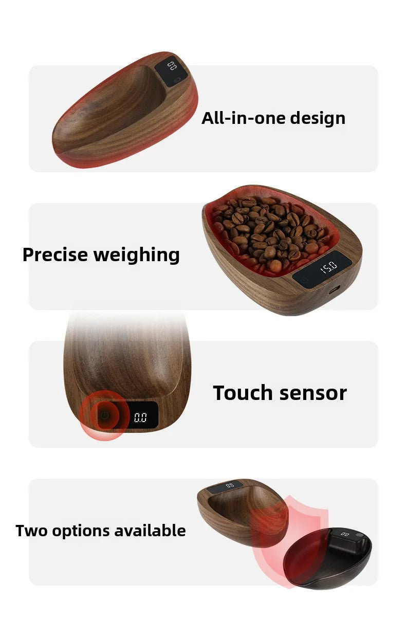 MHW-3BOMBER MVE Coffee Electronic Scale Weighing Bean Display Plate Hand Brewed Bean Dish Spray Bottle Set
