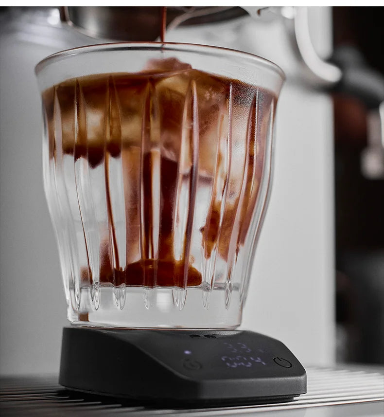 MUVNA Mini Electronic Scale Espresso LED Weighing 0.1g High Precision Measures Portable Coffee Scale With Powder Receiving Cup