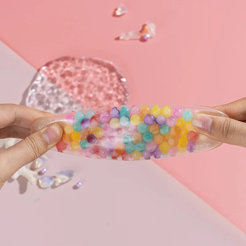 6cm Kids Exotic Pinch The Rainbow Bead Pressure Reducing Ball Vent Ball Decompression Toy TPR Pinch Le Grape Ball Adult Toys