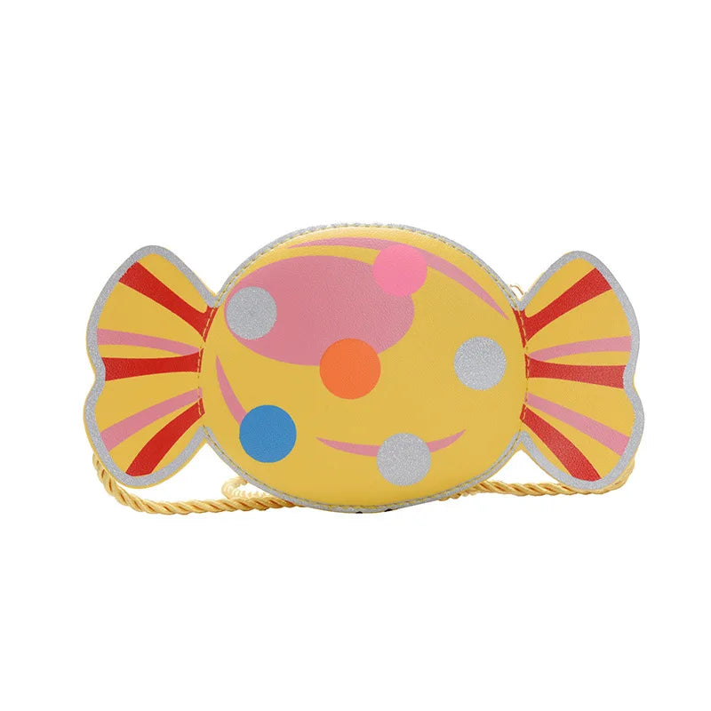 Cute Candy Children Messenger Bag Princess Girl Mini Handbags Pu Leather Coin Purse  Chain Purses Kids Crossbody Shoulder Bags