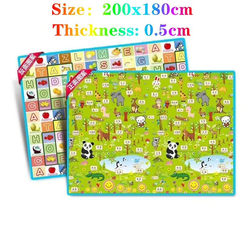 Thickness 0.5cm 200*180cm Baby Play Mat Children Puzzle Toy Crawling Carpet Kids Rug Game Activity Gym Developing Rug Foam Soft