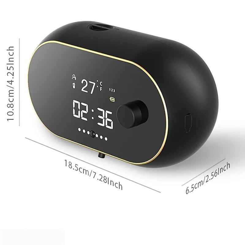 1pc Wall-mounted Automatic Soap Dispenser Large Capacity Touchless Rechargeable Sensor Soap Dispenser with LED Screen, Smart Ele