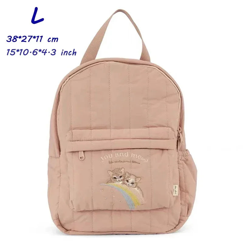 KS Brand Mommy Bag Travel Children Kid Cherry Backpack Primary Schoolbag Baby Waterproof Print Kindergarten Bags Boys Girls Gift