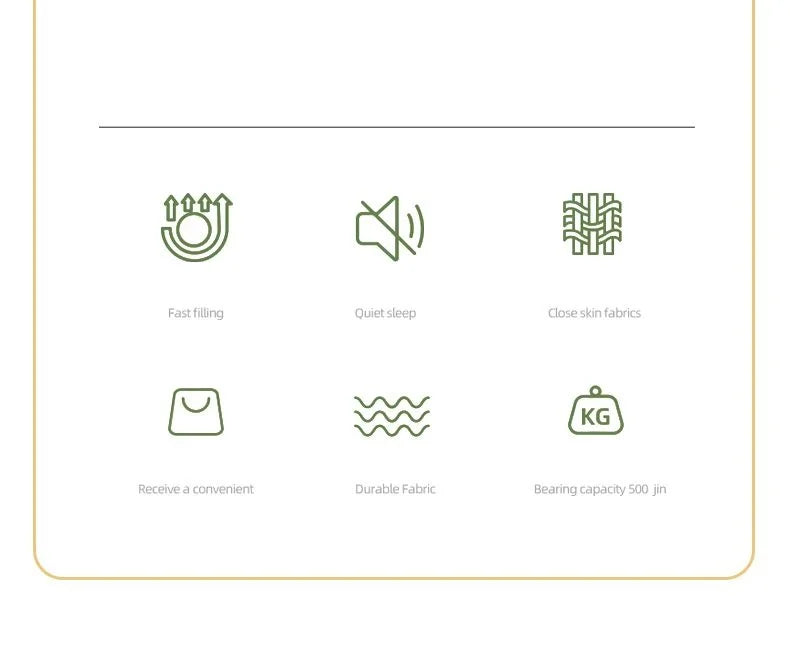 Outdoor Lazy Non Inflatable Sofa Folding Portable Air Cushion Bed Picnic Camping Yellow White Air Bed