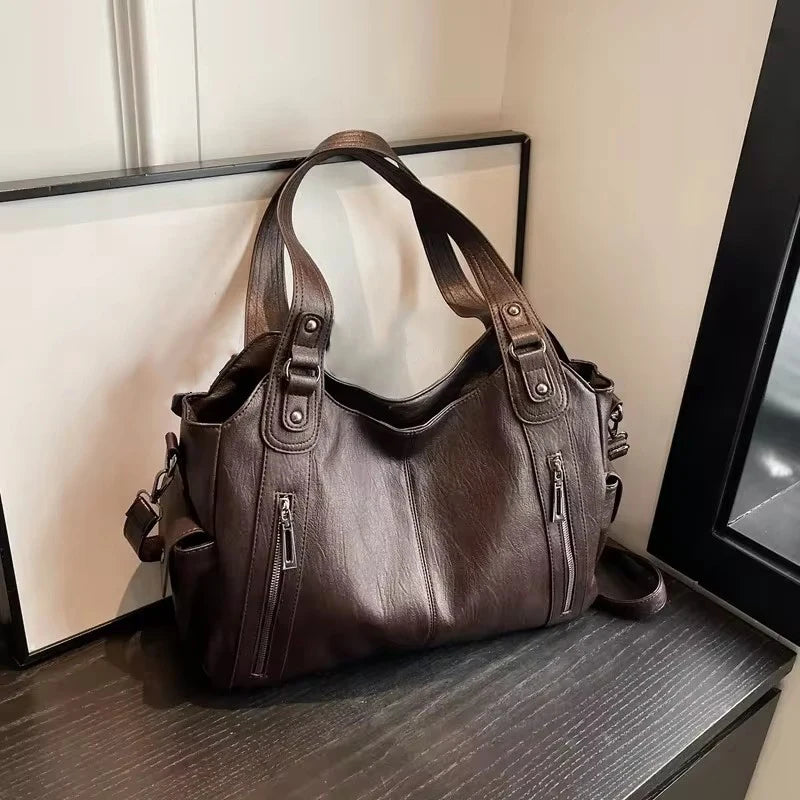 Soft Interior Compartment Shoulder Bags High Quality Contrasting Colors Crossbody Bags for Women Fashion Pu Leather Handbags