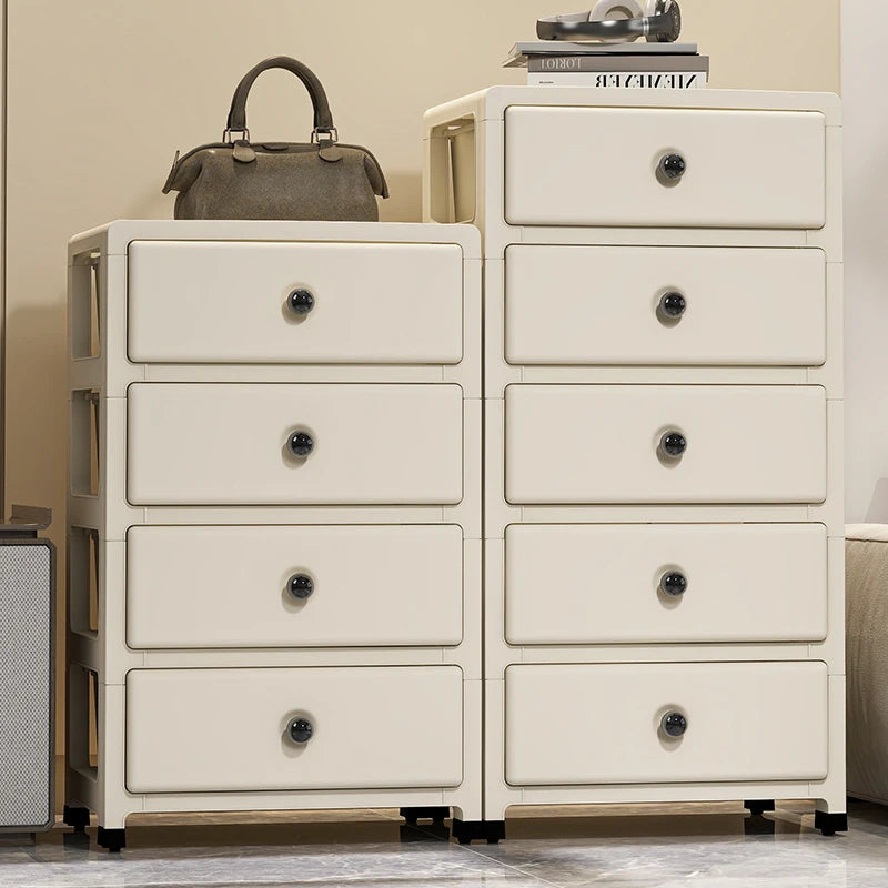 Mobile Multi-Layer Drawer Storage Cabinet,Large Capacity Bedside Table with Wheels for Bedroom/Kitchen/Living Room