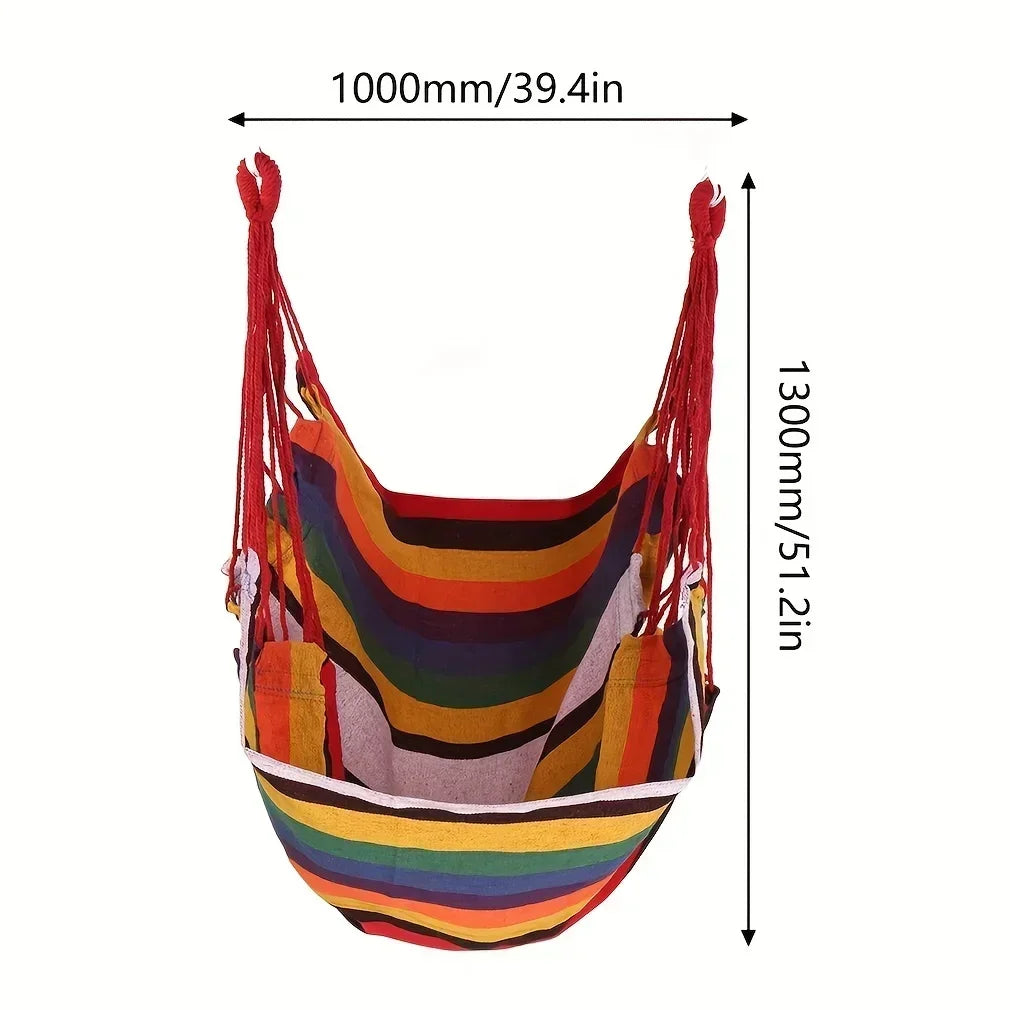 1pc Swing Rocking Chair(With Storage Bag Outdoor Hammock Chair Canvas Leisure Swing Chair No Pillow Or Cushion Dormitory Hammock