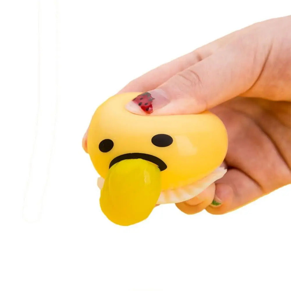 Puking Egg Yolk Stress Ball With Yellow Goop Relieve Stress Toy Funny Squeeze Tricky AntiStress Disgusting Egg Toy Kids Gift
