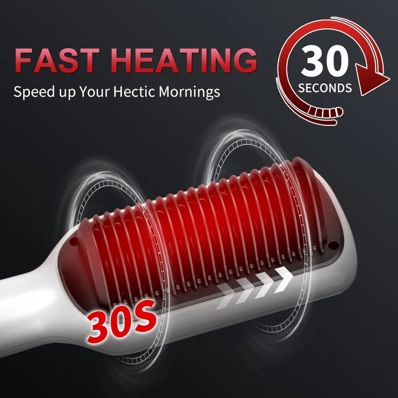 KSKIN Top Hot Sale Hair Straightener 2 in 1 Mini Brush Multifunctional Professional Hair Flat Iron Hair Comb