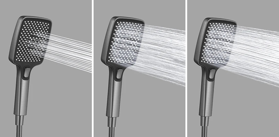 VGX Thermostatic Shower System Intelligent Digital Bathroom Shower Faucet Set Temperature Display Rainlfall Bathroom Shower Set