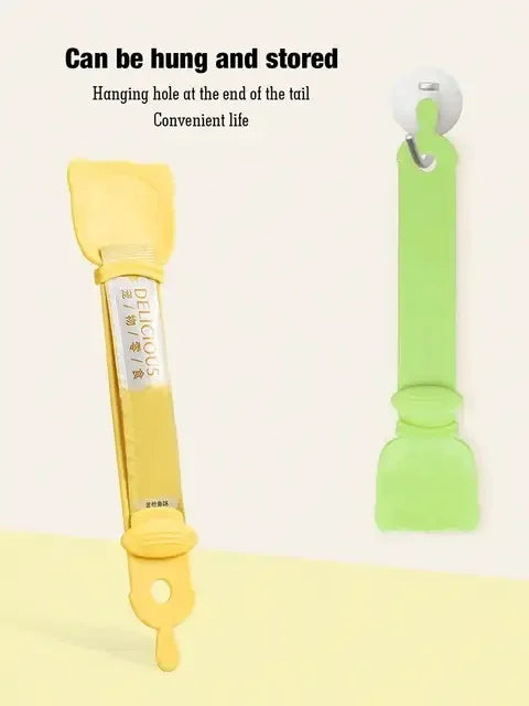 Cat Strip Feeder Spoon Long Handle Cat Food Strip Squeezer Pet Meat Mud Food Squeeze Treat Dispense Spoon For Cats Pet Supplies