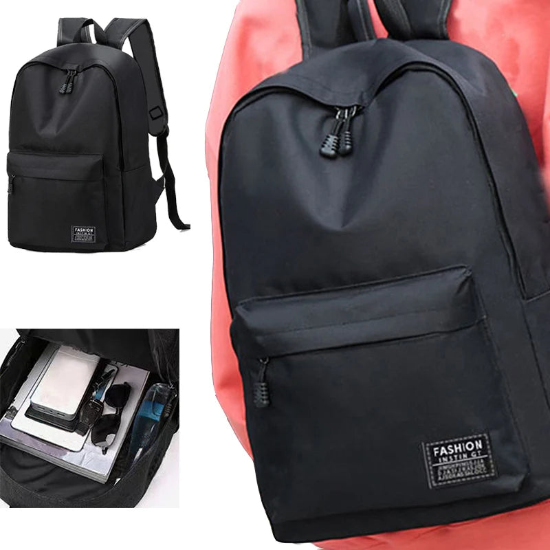 15 Inches Versatile Backpack Trendy Washable Oxford Cloth Computer Bag Black Gray Blue Red School Student Backpack Unisex