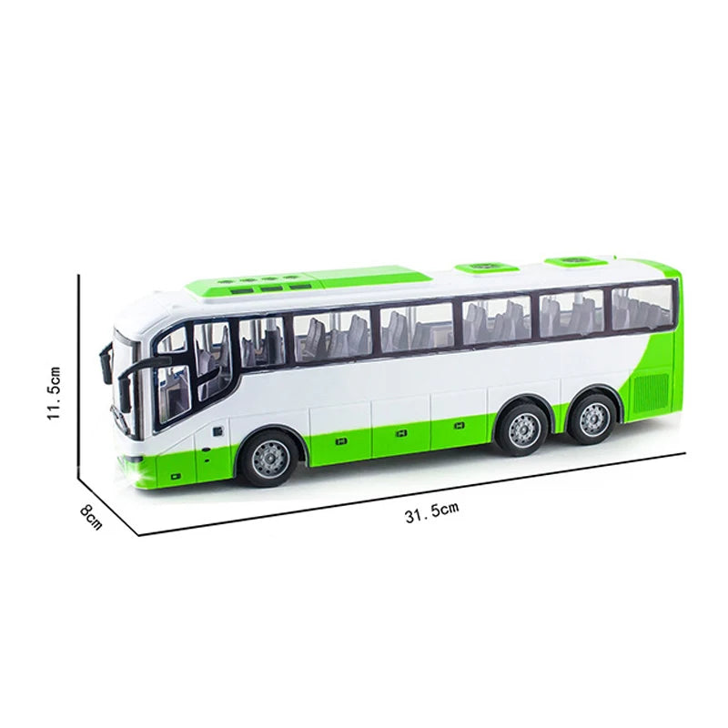 1/30 Rc Bus Electric Remote Control Car with Light Tour Bus School City Model 27Mhz Radio Controlled Machine Kids Xmas Gift