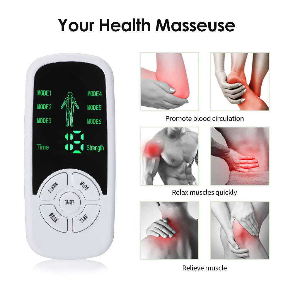 New Upgrade 36 Modes Tens Muscle Stimulator EMS Full Body Massaging Patches Back Waist Knee Digital Tool Muscle Relax Massager