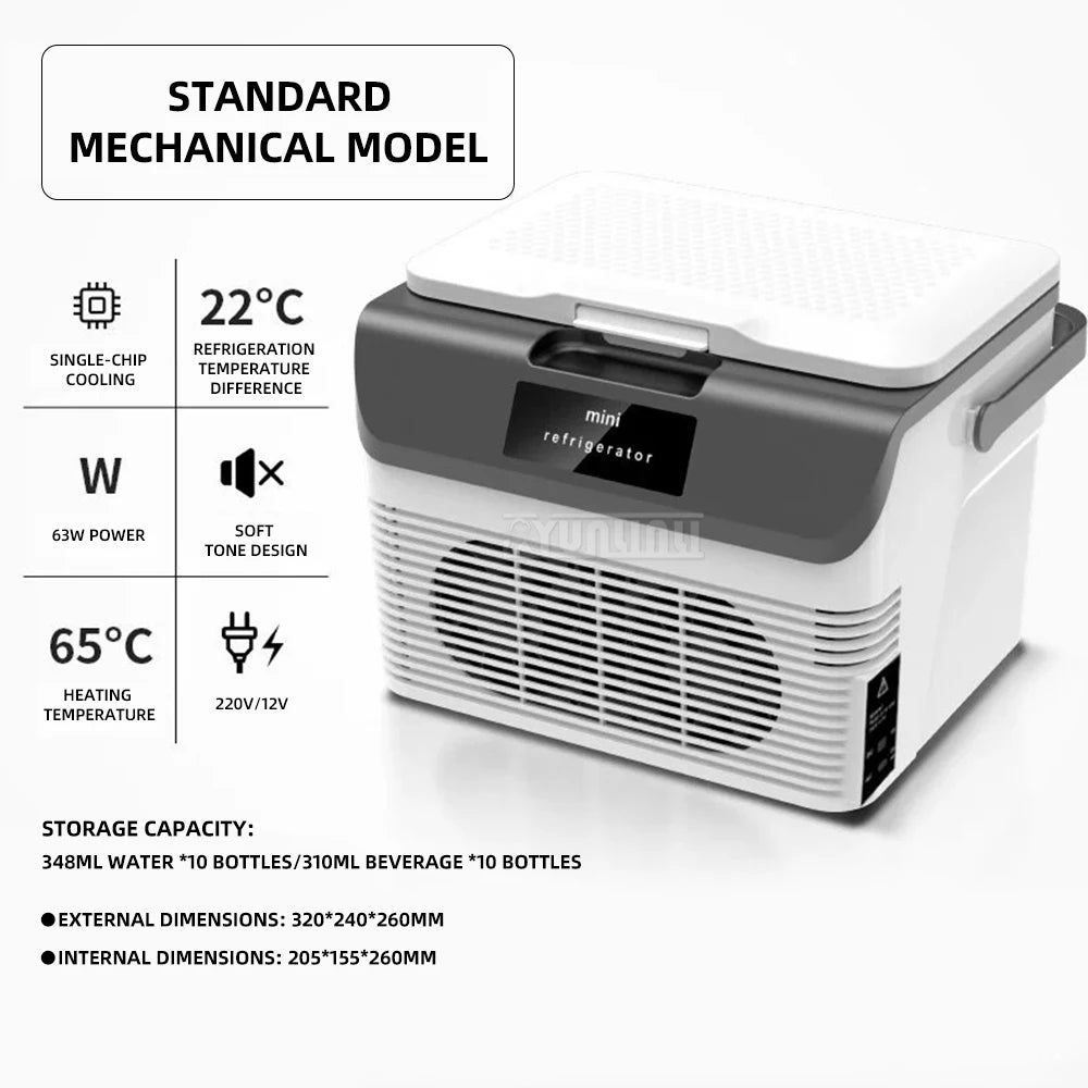 15L Small Car Refrigerator 24V12V Digital Display Portable Fridge Freezer for Vehicle 15L-B