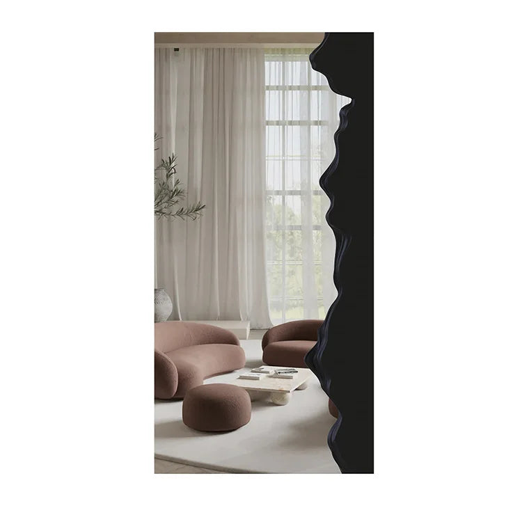 Wall hanging water ripple household villa model room floor mirror full-length mirror visual decoration