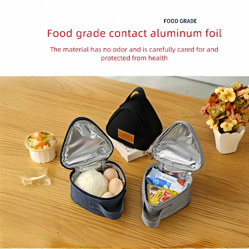 portable triangle insulation bag Rice and vegetable roll bag lunch bag milk sandwich egg breakfast bag insulation bag