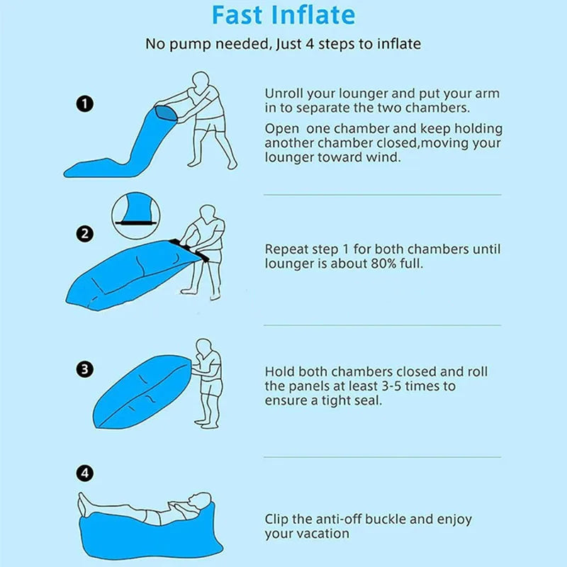 Portable Lazy Inflatable Sofa - Outdoor & Indoor Foldable Air Mattress, Quick-Fold Sofa Bed for Lunch Breaks