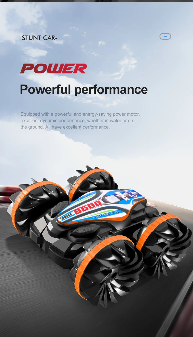 Amphibious Remote Control Car RC Stunt Car Vehicle Double-sided Flip Driving Drift Rc Cars Outdoor Toys for Boys Children's Gift