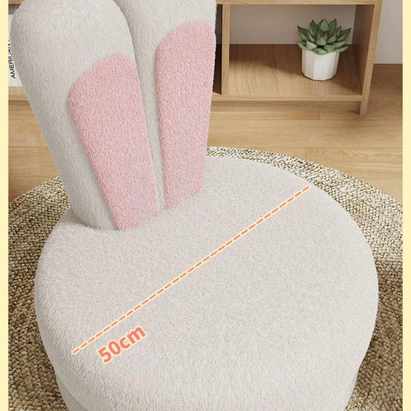 Children's Sofa Lazy Sofa Cute Chair for Living Room Rotating Cartoon Rabbit Ears Chair Leisure Reading Chair Chair with Back