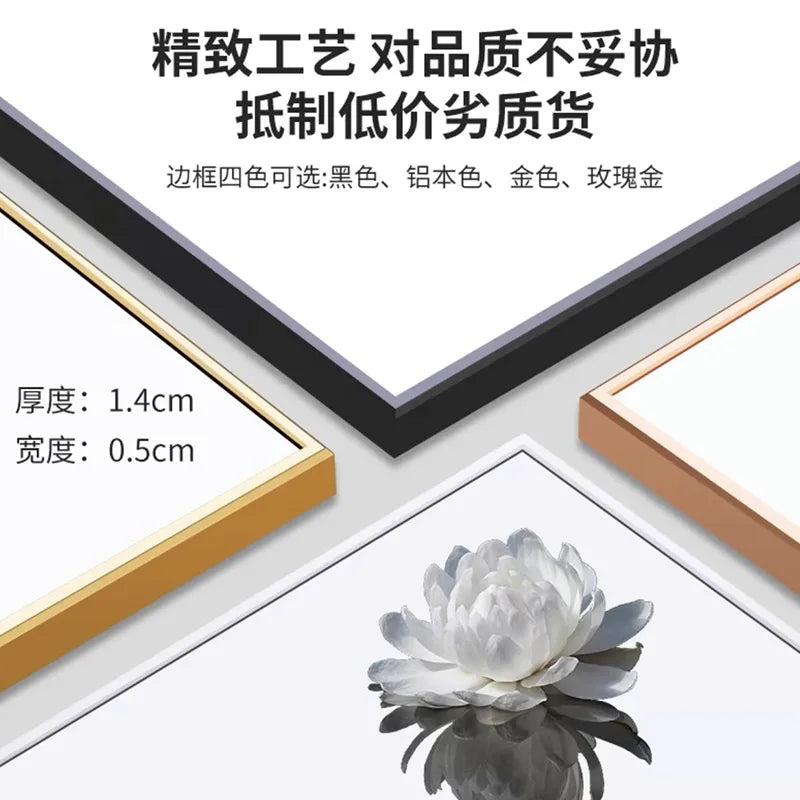 Full body floor full-length mirror clear narrow frame wall hanging fitting mirror living room bedroom clothing store household