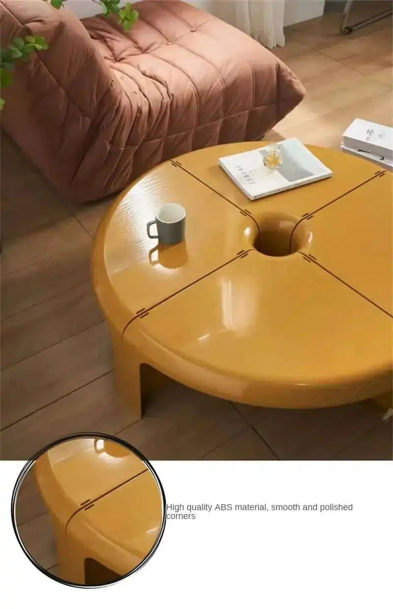 Nordic Round Color Side Table Creative ABS Plastic Coffee Tables Designer Living Room Furniture Modern Home Storage Corner Table