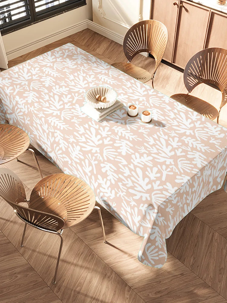 Waterproof Tablecloth Vintage Floral Dining Table Cover Washable Rectangle Table Linens Party Decor Rustic Farmhouse Table Toppe