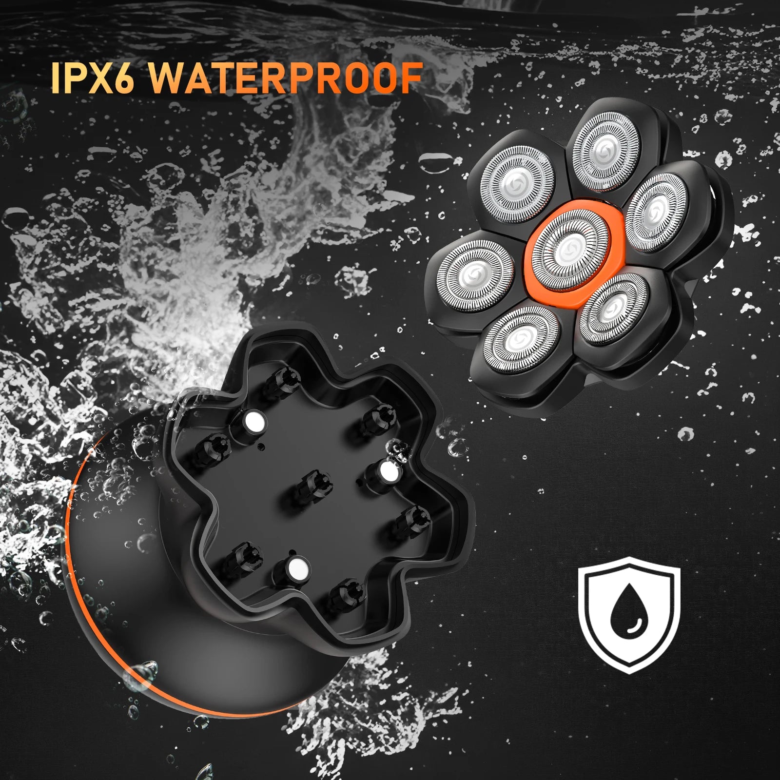 MAXGROOM 7D Head Shavers for Bald Men Wet/Dry Electric Shaver Hair Trimmer USB Rechargeable LED Display Waterproof Beard Trimmer